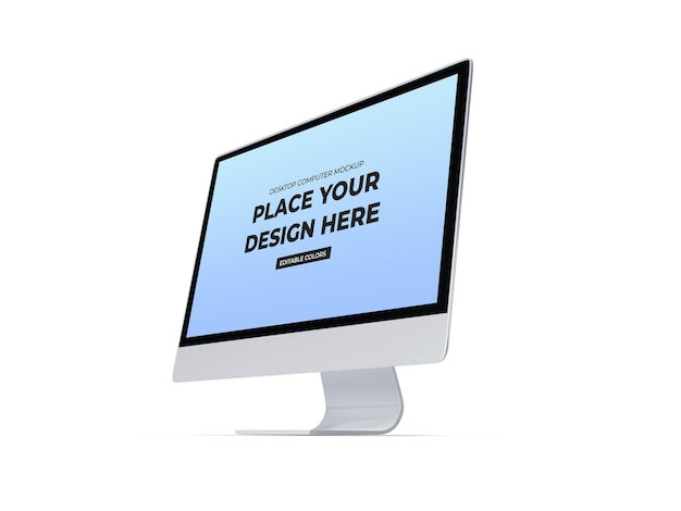 Modello di mockup di computer desktop isolato
