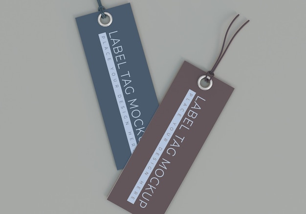 Modello di mockup di etichetta etichetta realistica