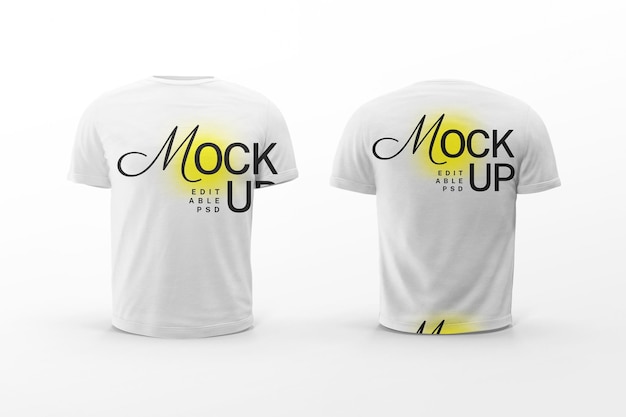 modello di mockup di maglietta slim fit design psd