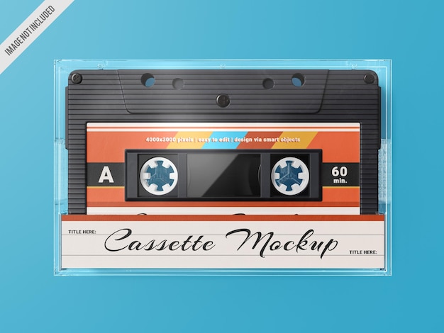 Modello di mockup di nastro a cassetta retrò