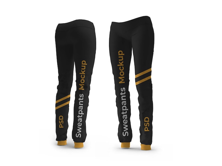 PSD modello di mockup di pantaloni della tuta da jogging isolato