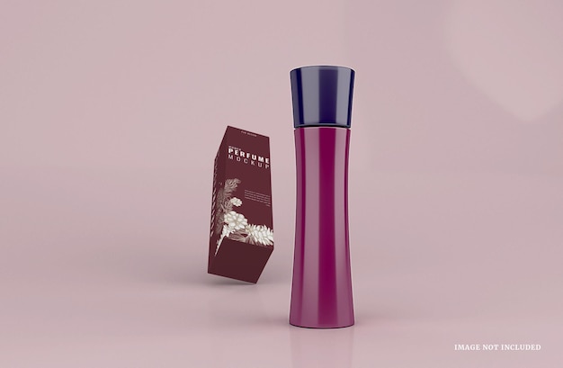 Modello di mockup di profumo realistico donna