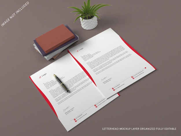 Modello di mockup di set di cancelleria minimo PSD premium