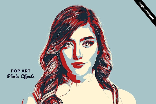 Modello di mockup effetto pop art