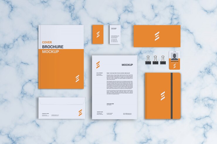 PSD modello di mockup stazionario