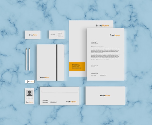 Modello di mockup stazionario