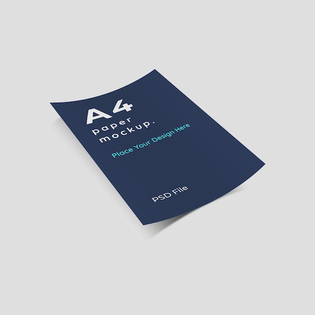 Modello di mockup su carta A4