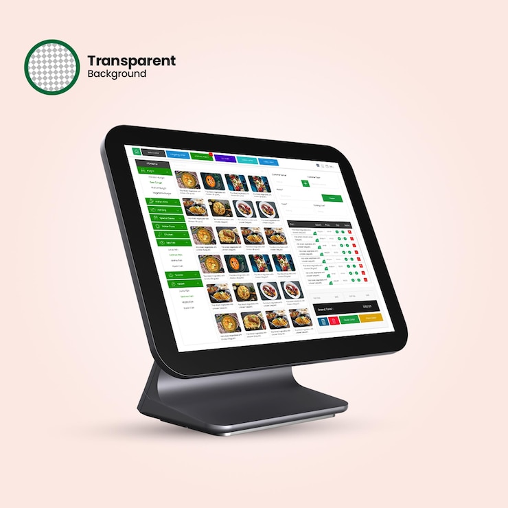 PSD modello di modellazione di macchina pos realistica
