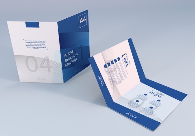 Modello di modello di brochure bifold minimalista