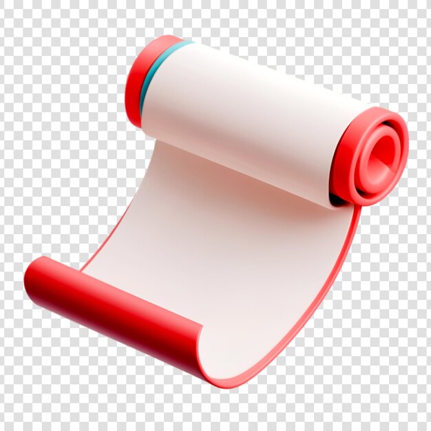 Modello di modello di carta rossa e bianca, elemento di progettazione, modello in bianco, rendering 3D