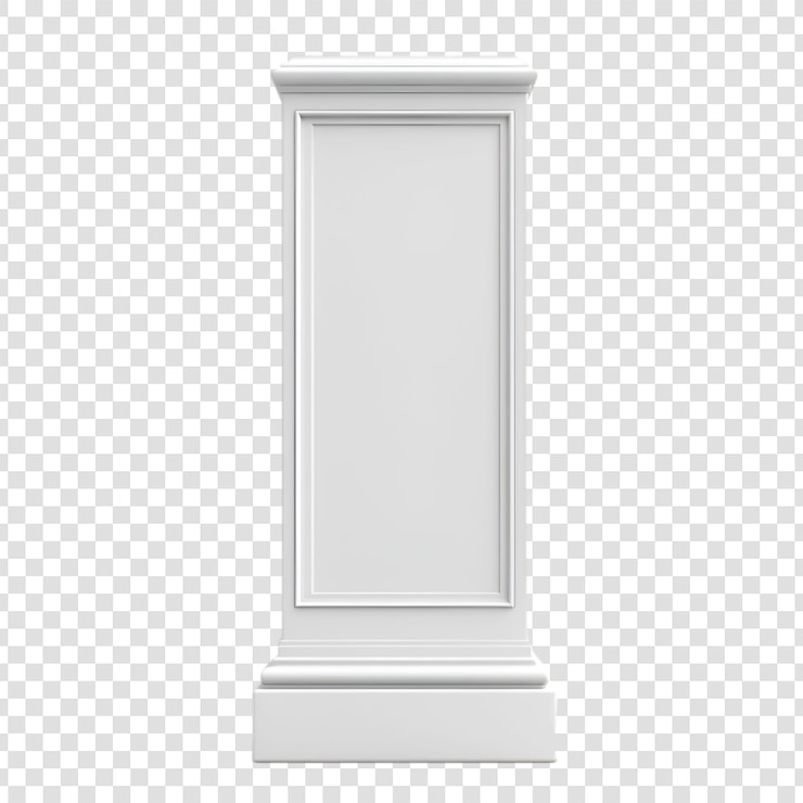 PSD modello di modello di supporto di visualizzazione isolato a piedistallo bianco