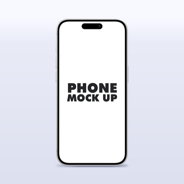 Modello di modello di telefono bianco