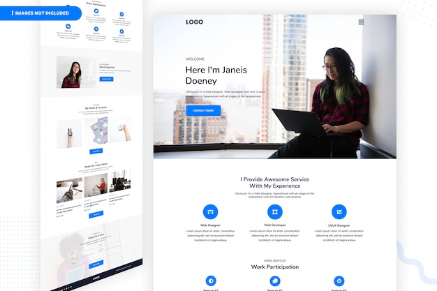 Modello di pagina del sito Web di Web Designer