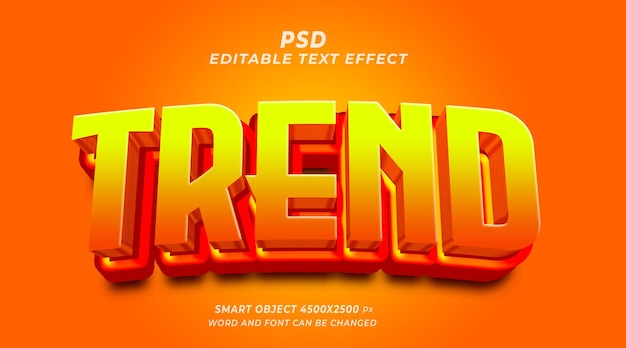 Modello di photoshop con effetto di testo modificabile PSD di tendenza 3d con sfondo