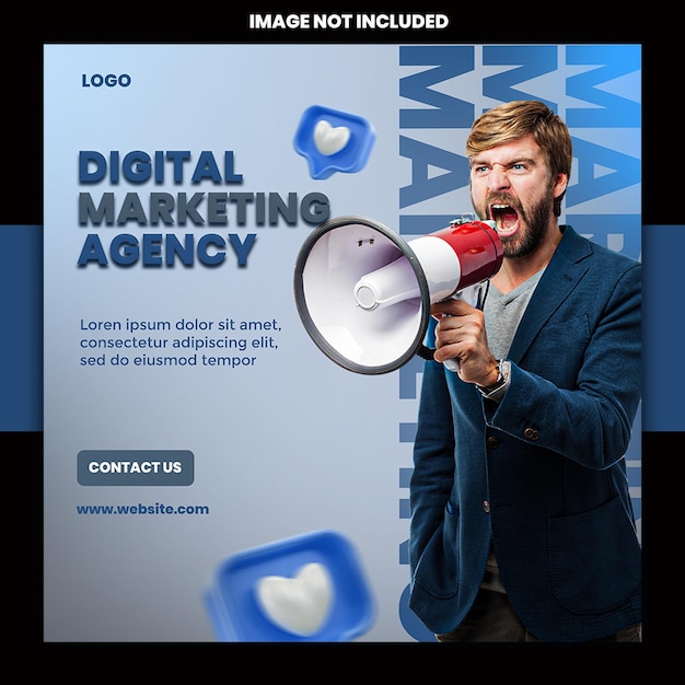modello di post dell'agenzia di marketing digitale