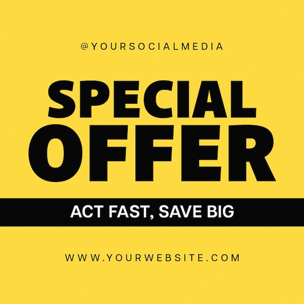 Modello di post di Instagram con offerta speciale