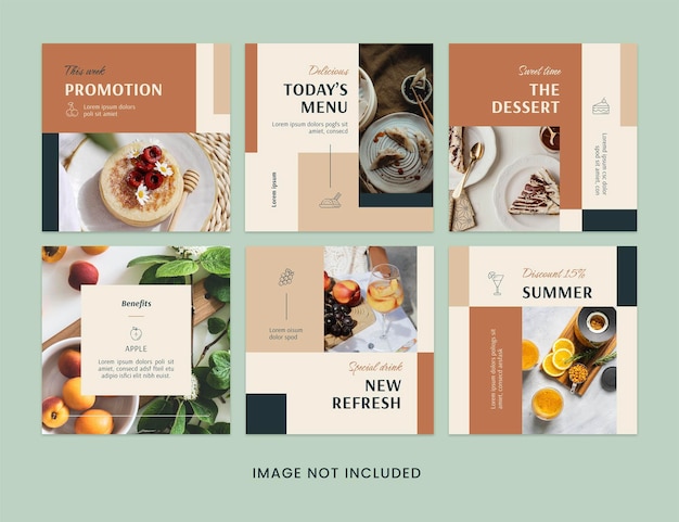 Modello di post di instagram per il brunch vol3