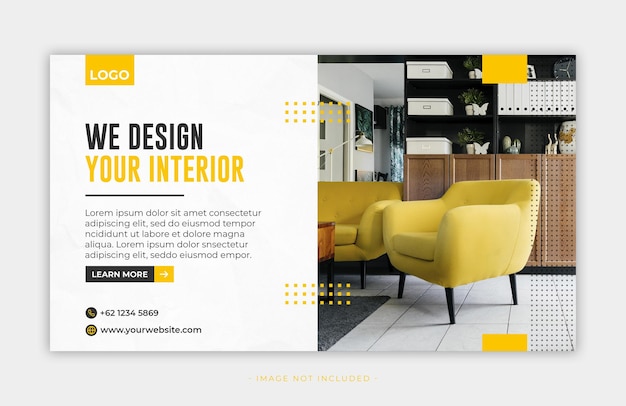 Modello di post di instagram per mobili di design d'interni