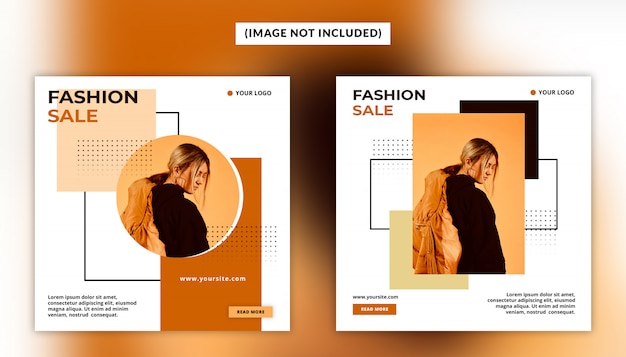 Modello di post di moda social media