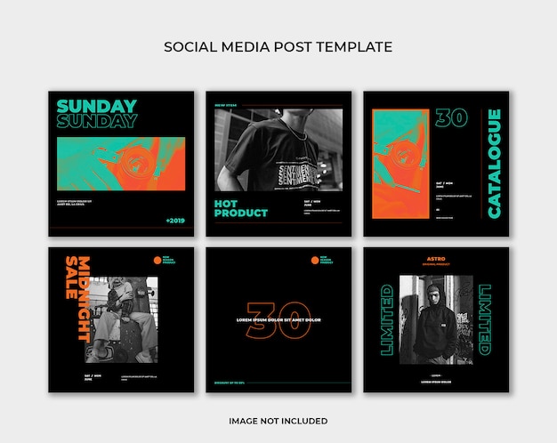 Modello di post di moda sui social media