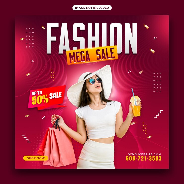 Modello di post o banner di vendita promozionale sui social media facebook o instagram