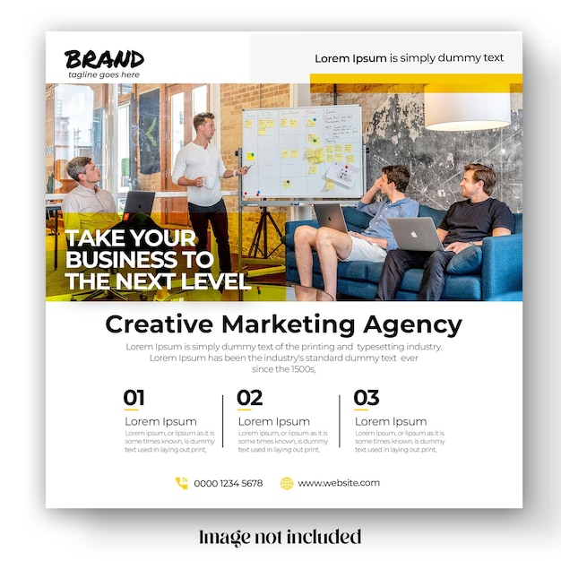 Modello di post per agenzie di marketing digitale e social media aziendali
