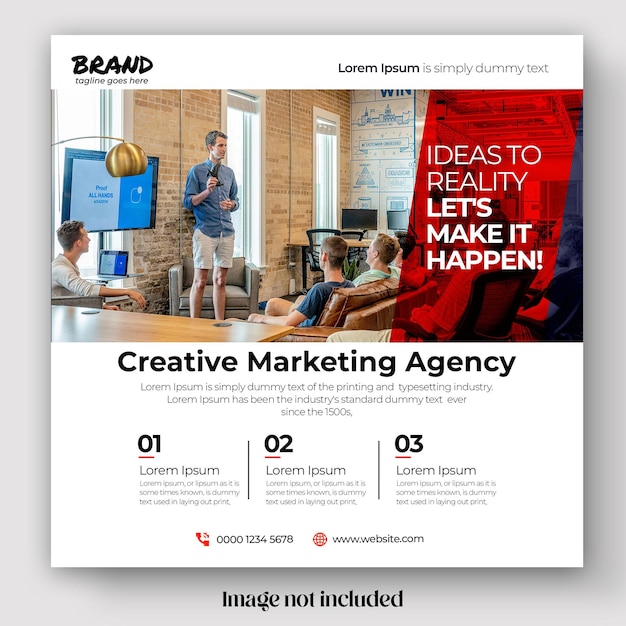 Modello di post per agenzie di marketing digitale e social media aziendali