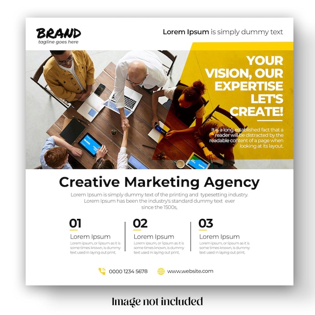 Modello di post per agenzie di marketing digitale e social media aziendali