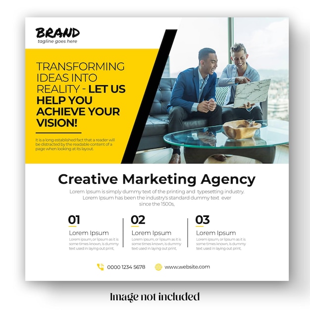 Modello di post per agenzie di marketing digitale e social media aziendali