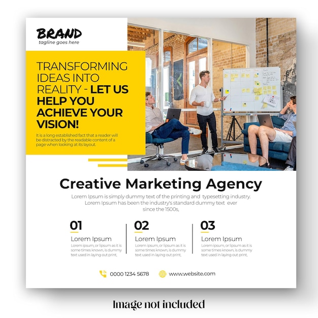 Modello di post per agenzie di marketing digitale e social media aziendali