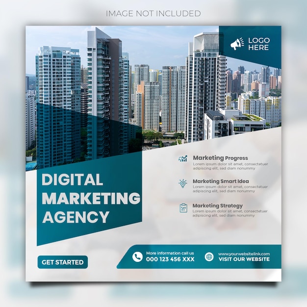 Modello di post per agenzie di marketing digitale e social media aziendali