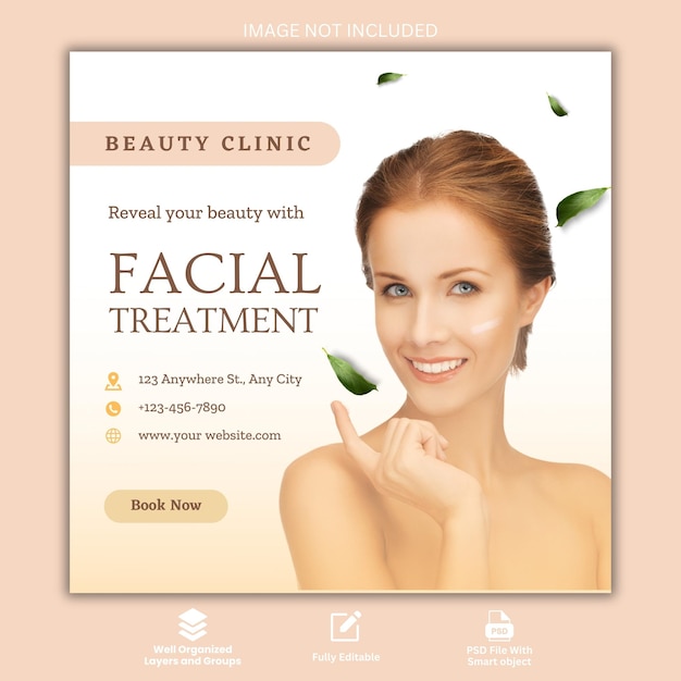 Modello di post per Beauty Social Media e Instagram