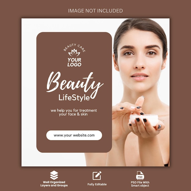 Modello di post per Beauty Social Media e Instagram