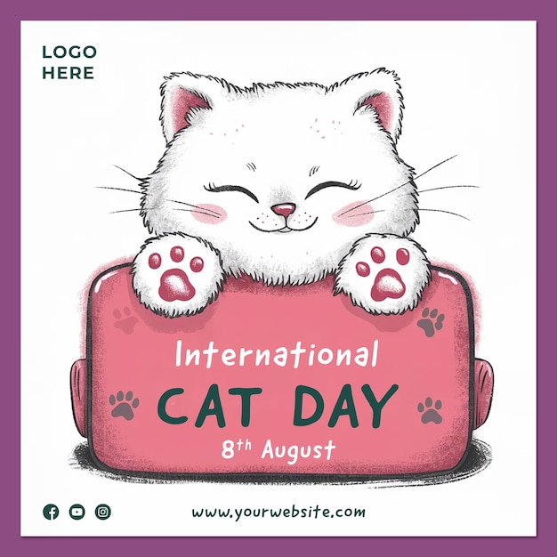 modello di post per la giornata internazionale delle gatte