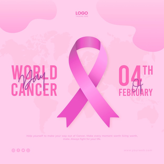 Modello di post per la Giornata mondiale contro il cancro