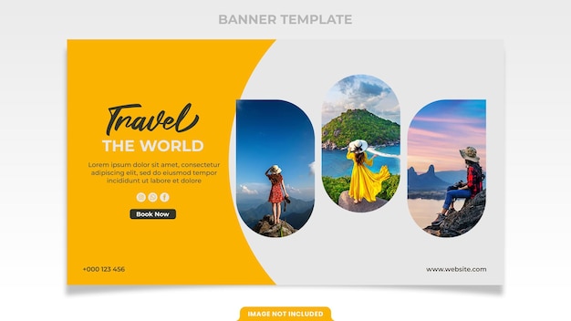 modello di post per social media dell'agenzia di viaggio