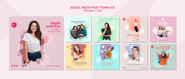 Modello di post social media giorno delle donne