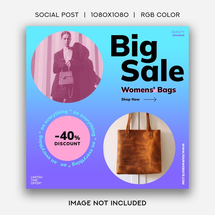 PSD modello di post social per la grande vendita del black friday