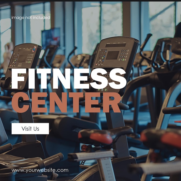Modello di post su Instagram del centro di fitness PSD