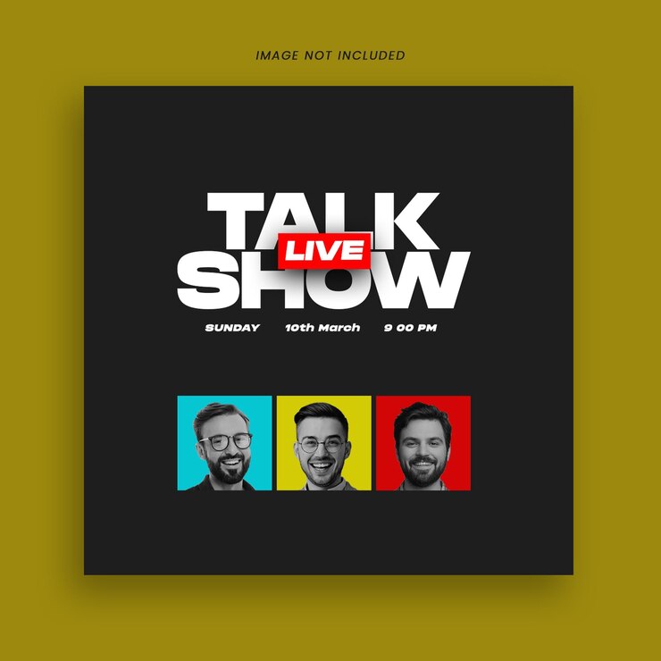 Modello di post su Instagram per talk show aziendali in live streaming