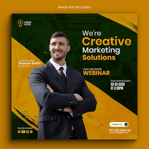 modello di post sui social media dell'agenzia di marketing creativo
