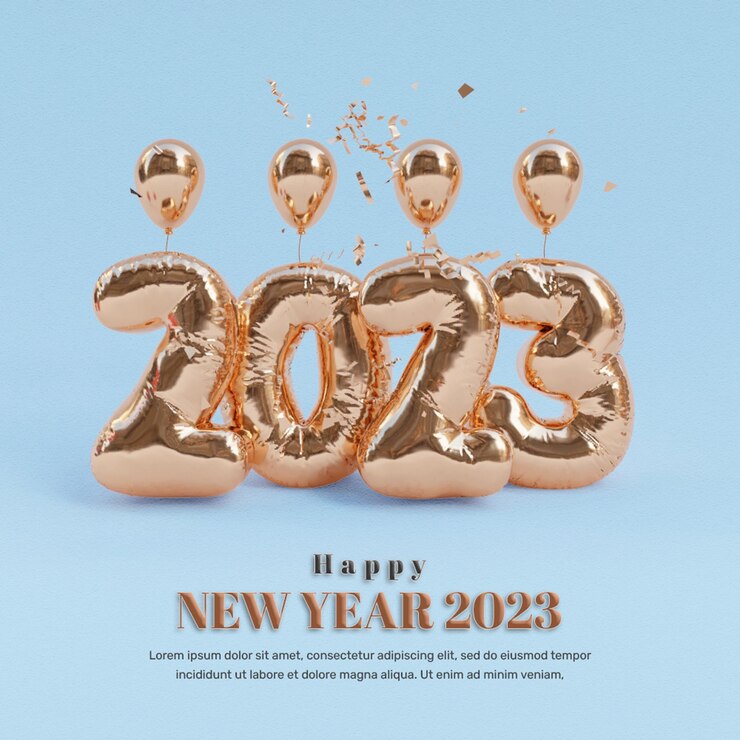 PSD modello di post sui social media di felice anno nuovo o modello di post di instagram di felice anno nuovo 2023