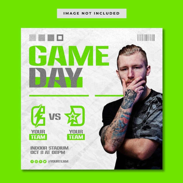 Modello di post sui social media di instagram di giochi di eSport