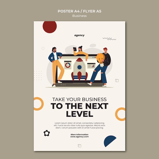 Modello di poster aziendale di livello successivo