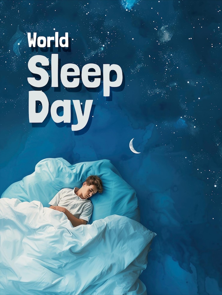 PSD modello di poster della giornata mondiale del sonno e modello di social media della giornata del sonno