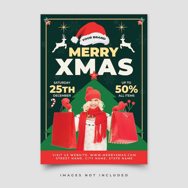 Modello di poster di Buon Natale