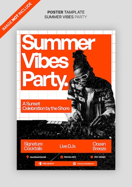 Modello di poster di Summer Vibes