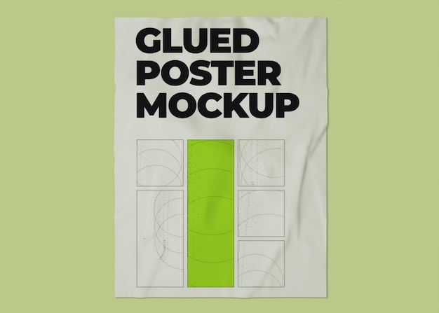 Modello di poster incollato