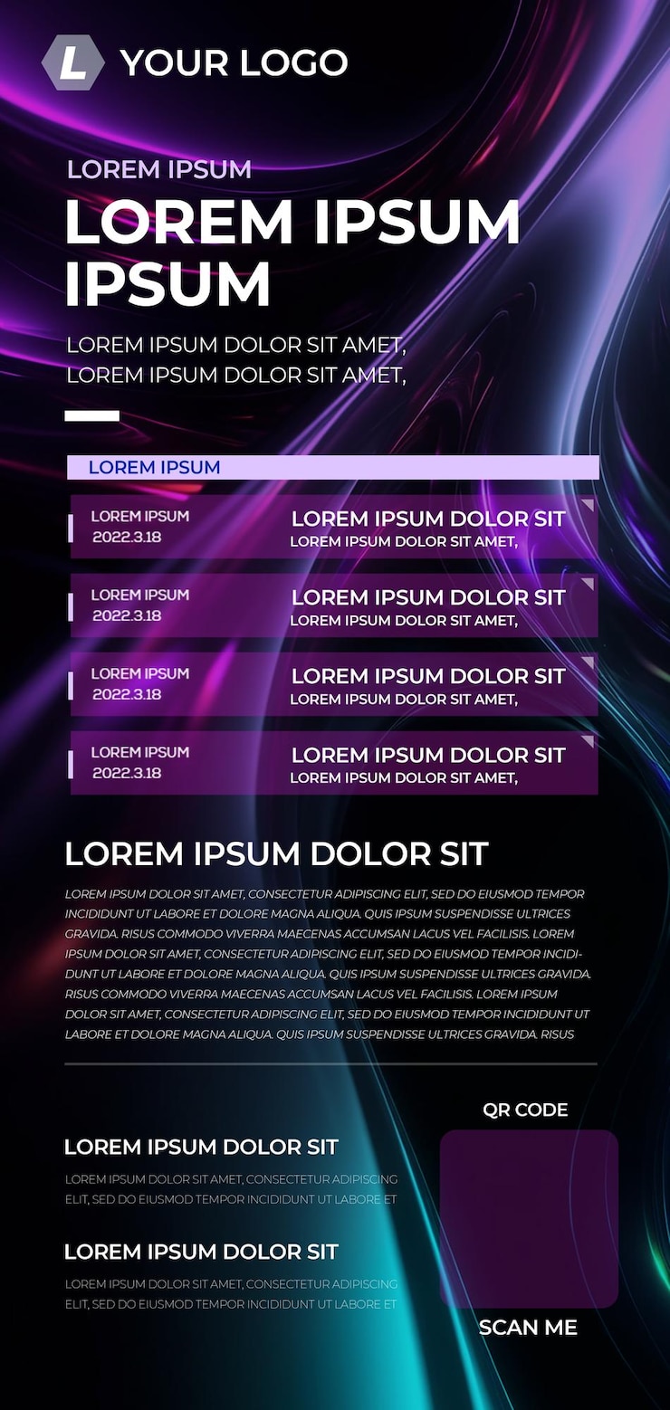 PSD modello di poster moderno a livelli in psd hd sulla tecnologia