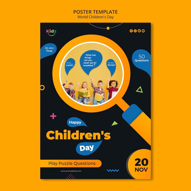 Modello di poster per bambini